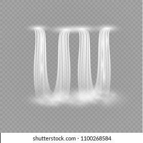 Waterfall, isolated on transparent background.vector illustration. A stream of water