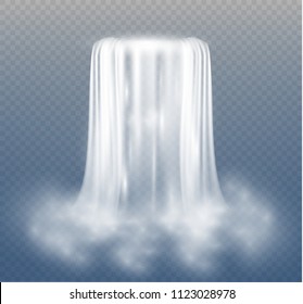 Waterfall, isolated on transparent background.vector illustration. A stream of water