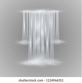 Waterfall, isolated on transparent background.vector illustration. A stream of water