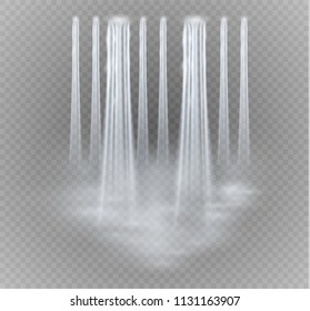 Waterfall, isolated on transparent background.vector illustration. A stream of water