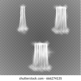 
Waterfall, isolated on transparent background.vector illustration. A stream of water