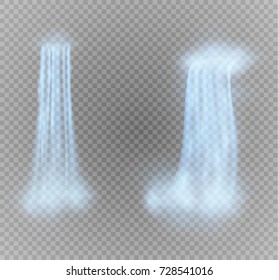 Waterfall, isolated on transparent background.vector illustration. A stream of water