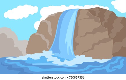 waterfall landscape