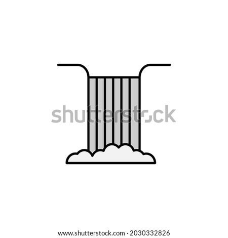 waterfall, landscape, nature, river line colored icon. Signs, symbols can be used for web, logo, mobile app, UI, UX