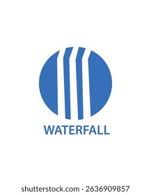 Waterfall logo design vector illustration