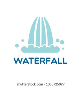 Waterfall logo icon. Vector illustration.