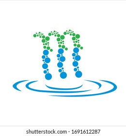 Waterfall logo icon vector illustration