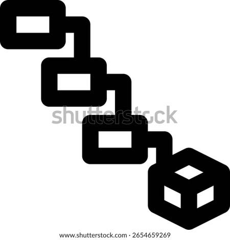 Waterfall, Methodology, Product Development Outline Icon