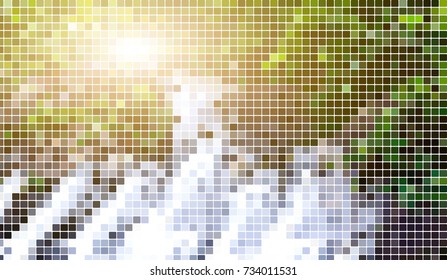 Waterfall mosaic abstract colored wall pattern background,EPS10