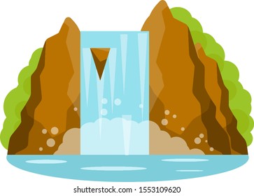 7,182 Waterfall flat Images, Stock Photos & Vectors | Shutterstock