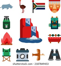 waterfall, river icon in a collection with other items