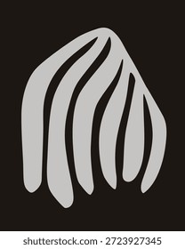 Wasserfallform in minimalistischer Strömung