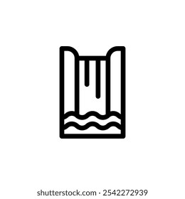 waterfall simple icon vector design