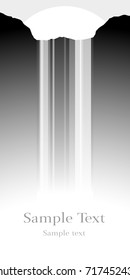 waterfall vector with copy space
