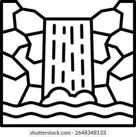 Waterfall vector icon. Can be used for printing, mobile and web applications.
