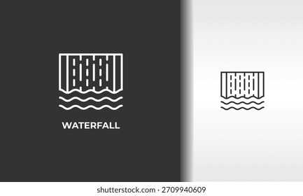 Vector De Cascada, Icono O Logotipo Ilustración De Símbolo Aislado