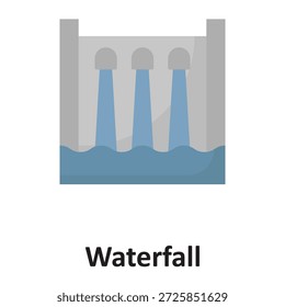 Waterfall Vector icon which can easily modify or edit

