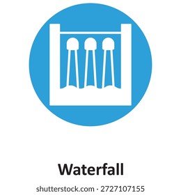 Icono del Vector de la cascada que puede modificar o editar fácilmente

