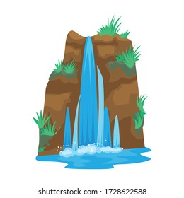 Waterfall vector icon.Cartoon vector icon isolated on white background waterfall.