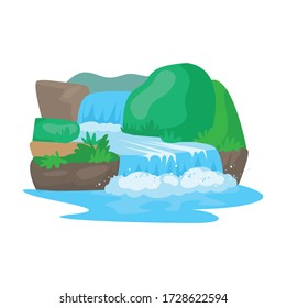 Waterfall vector icon.Cartoon vector icon isolated on white background waterfall.