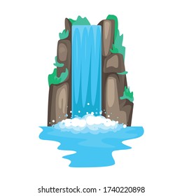 Waterfall vector icon.Cartoon vector icon isolated on white background waterfall.