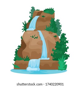 Waterfall vector icon.Cartoon vector icon isolated on white background waterfall.