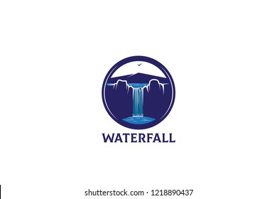 waterfall vector illustration