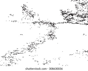 Waterfalls onto stone cliff texture technically drawing