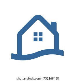 Waterfront House Simple Icon
