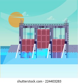watergate - vector illustration