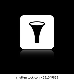 watering can - black vector icon on the white button