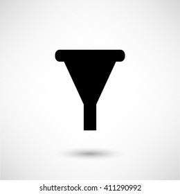watering can - black vector  icon with shadow