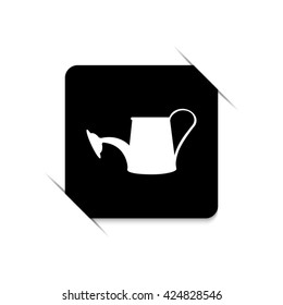 Watering can  - black vector icon