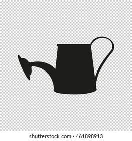 Watering can  - black vector icon