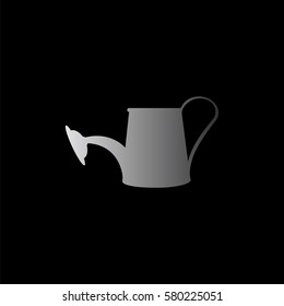 Watering can -  black vector icon