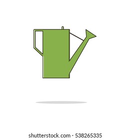 Watering can color thin line icon.Vector illustration