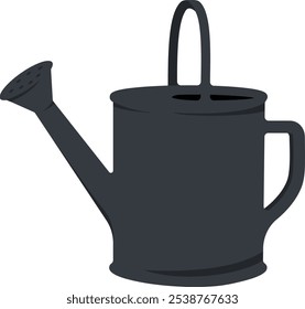 Watering can colored icon with shadows
