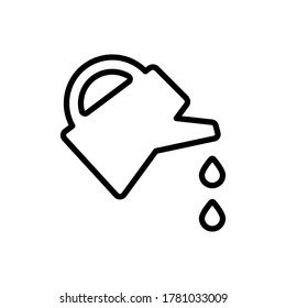 Watering can, drop icon. Simple line, outline vector elements of aqua icons for ui and ux, website or mobile application