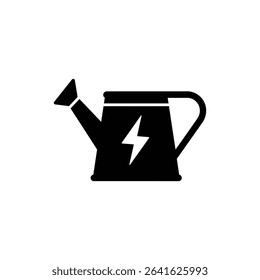 Watering Can with Energy Bolt Symbolizing Efficient Sustainable Gardening