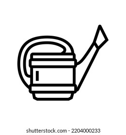 watering can farming water irrigation line icon vector. watering can farming water irrigation sign. isolated contour symbol black illustration