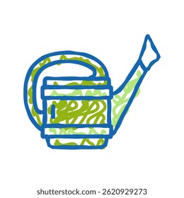 watering can farming water irrigation doodle icon sketch vector. watering can farming water irrigation sign. isolated symbol illustration