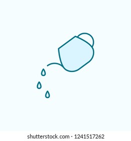 watering can field outline icon. Element of drip watering icon. Thin line icon for website design and development, app development. Premium icon