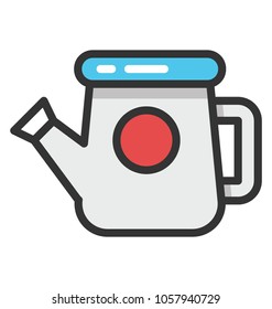 Watering can flat design icon 
