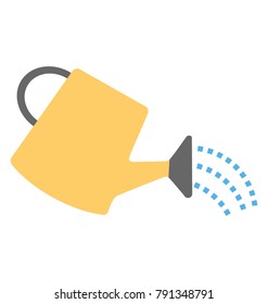 Watering can flat design icon
