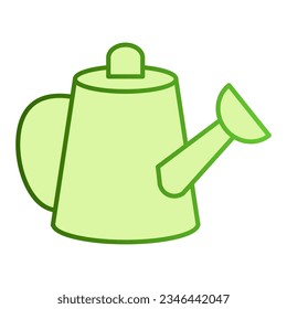 Watering can flat icon. Container green icons in trendy flat style. Garden tool gradient style design, designed for web and app. Eps 10