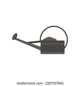 Watering Can Flat Illustration. Clean Icon Design Element on Isolated White Background