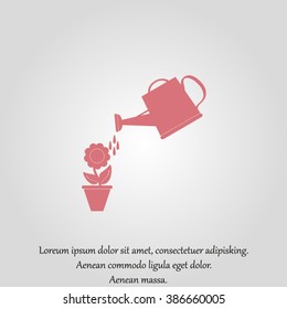 Watering can with flower
