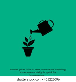 Watering can with flower