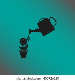 Watering can with flower