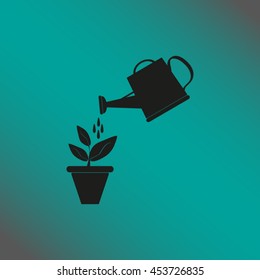 Watering can with flower